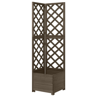 Vidaxl Latwerkplantenbak Corner Modèle 40x40x150 cm Grey en bois pur