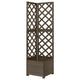Vidaxl Latwerkplantenbak Corner Modèle 40x40x150 cm Grey en bois pur
