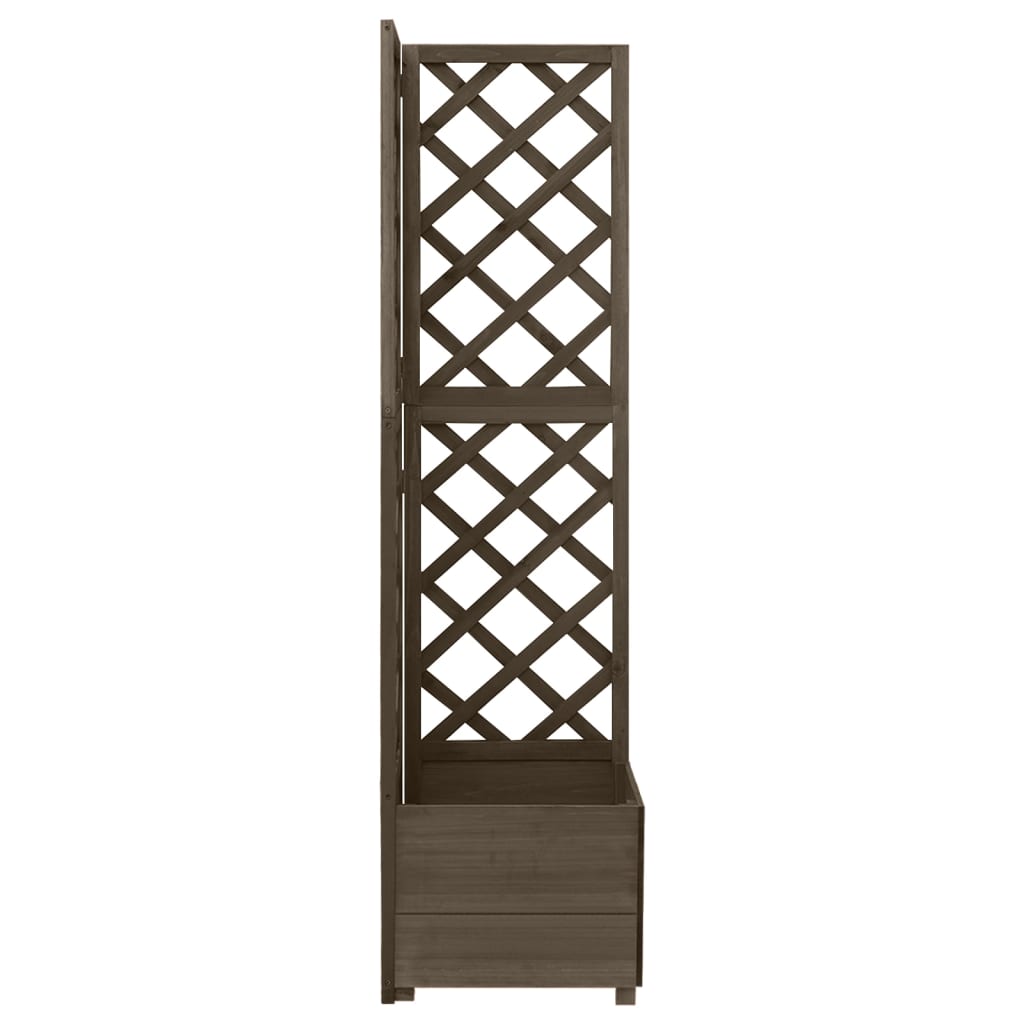 Vidaxl Latwerkplantenbak Corner Modèle 40x40x150 cm Grey en bois pur