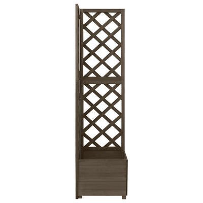 Vidaxl Latwerkplantenbak Corner Modèle 40x40x150 cm Grey en bois pur
