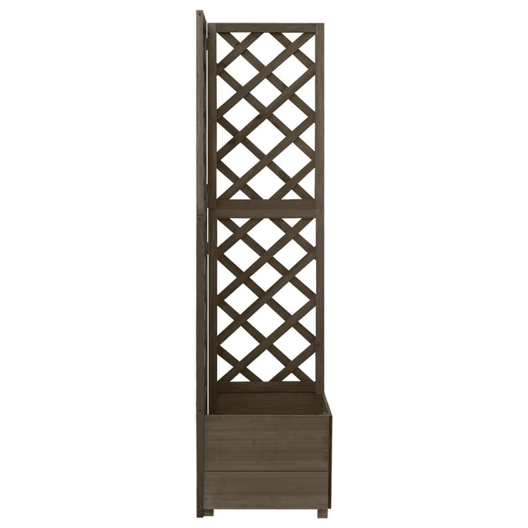 Vidaxl Latwerkplantenbak Corner Modèle 40x40x150 cm Grey en bois pur
