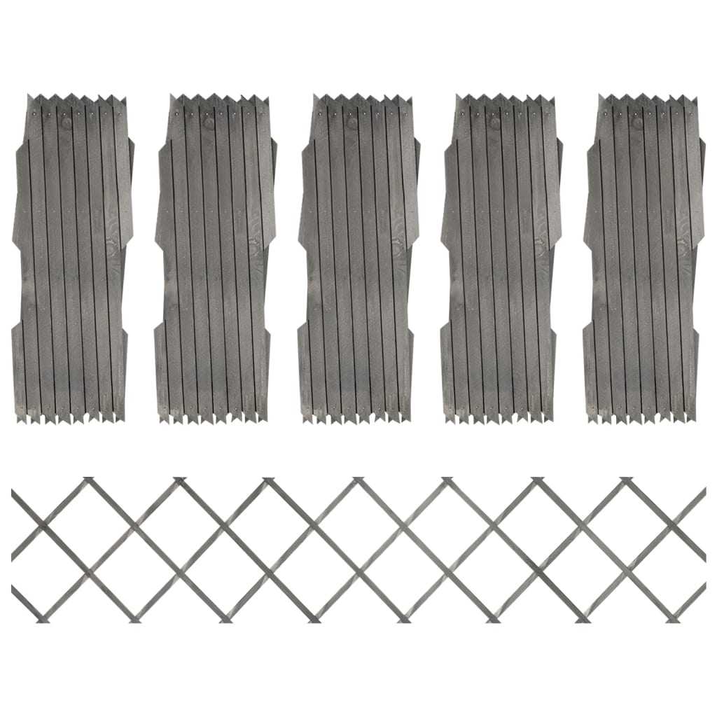 Vidaxl Garden Slat Works 5 ST 180x30 cm Gris de pin massif