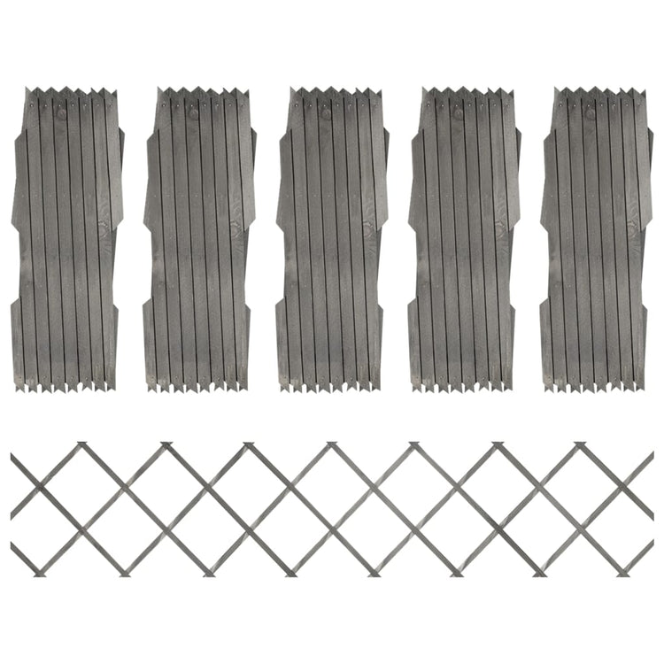 Vidaxl Garden Slat Works 5 ST 180x30 cm Gris de pin massif
