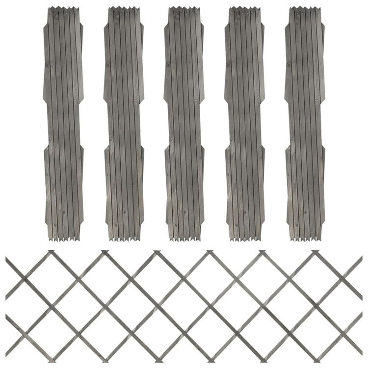 Vidaxl Garden Slat Works 5 ST 180X60 cm Pine Solid Grey