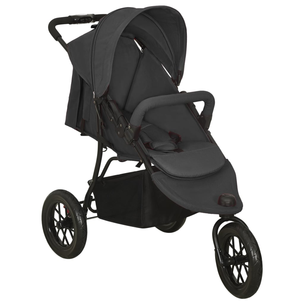 Vidaxl Poussette Acier Couleur Anthracite