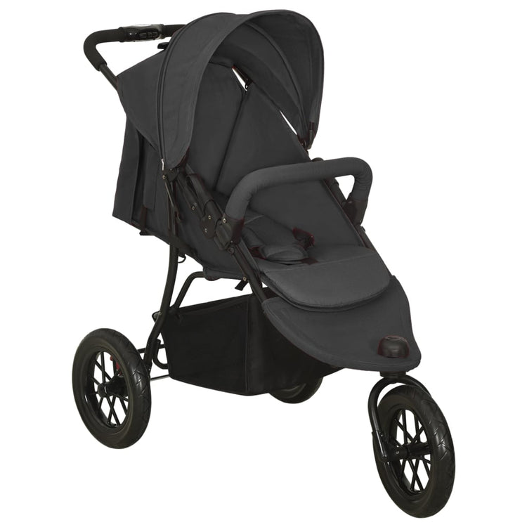 Vidaxl Poussette Acier Couleur Anthracite