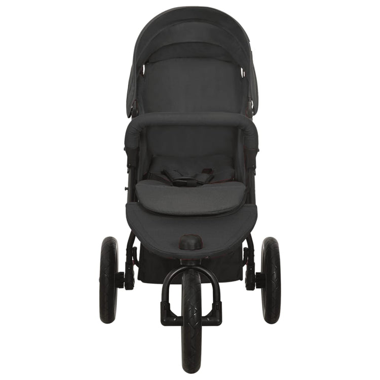 Vidaxl Poussette Acier Couleur Anthracite