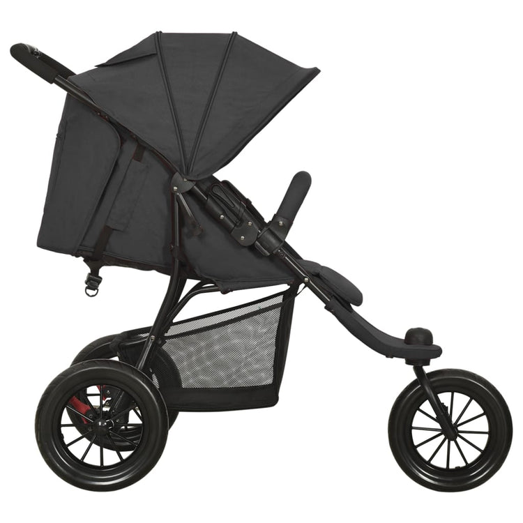 Vidaxl Poussette Acier Couleur Anthracite