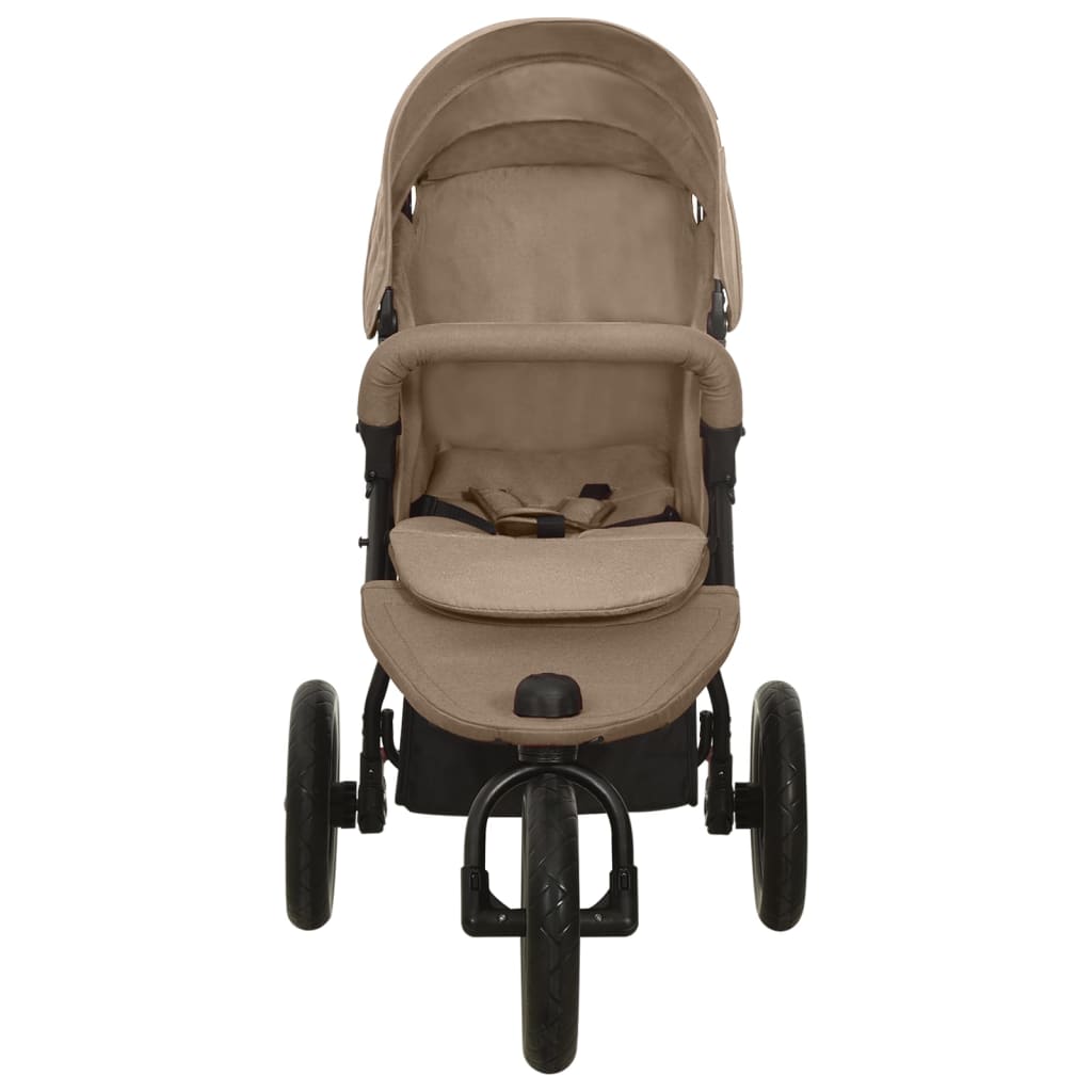 VidaXL Poussette Acier Taupe