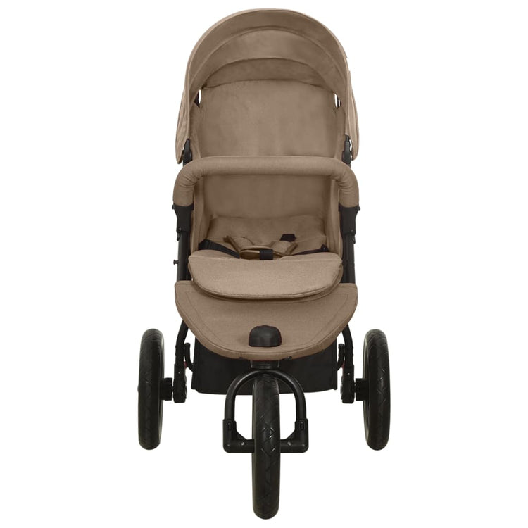 VidaXL Poussette Acier Taupe