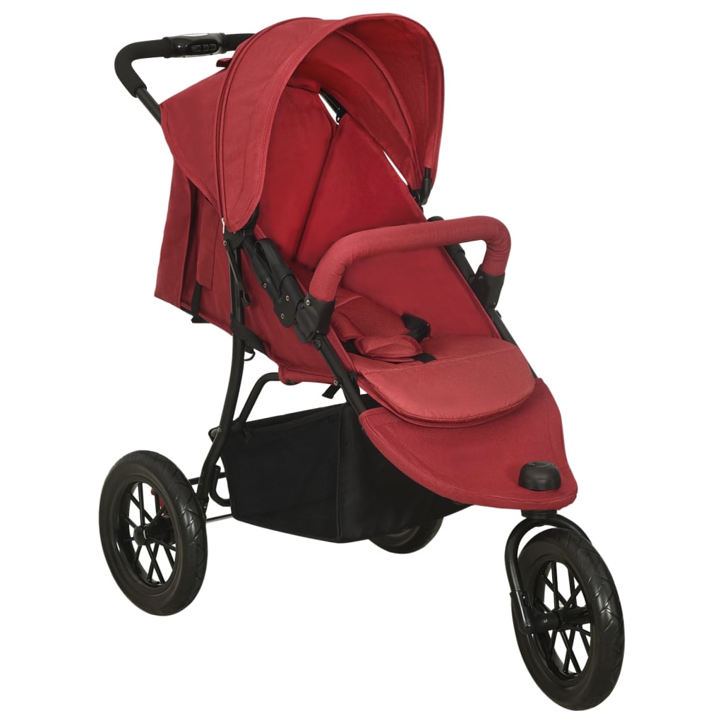 Vidaxl Poussette rouge acier