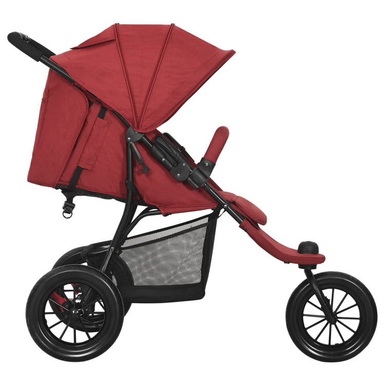 Vidaxl Poussette rouge acier