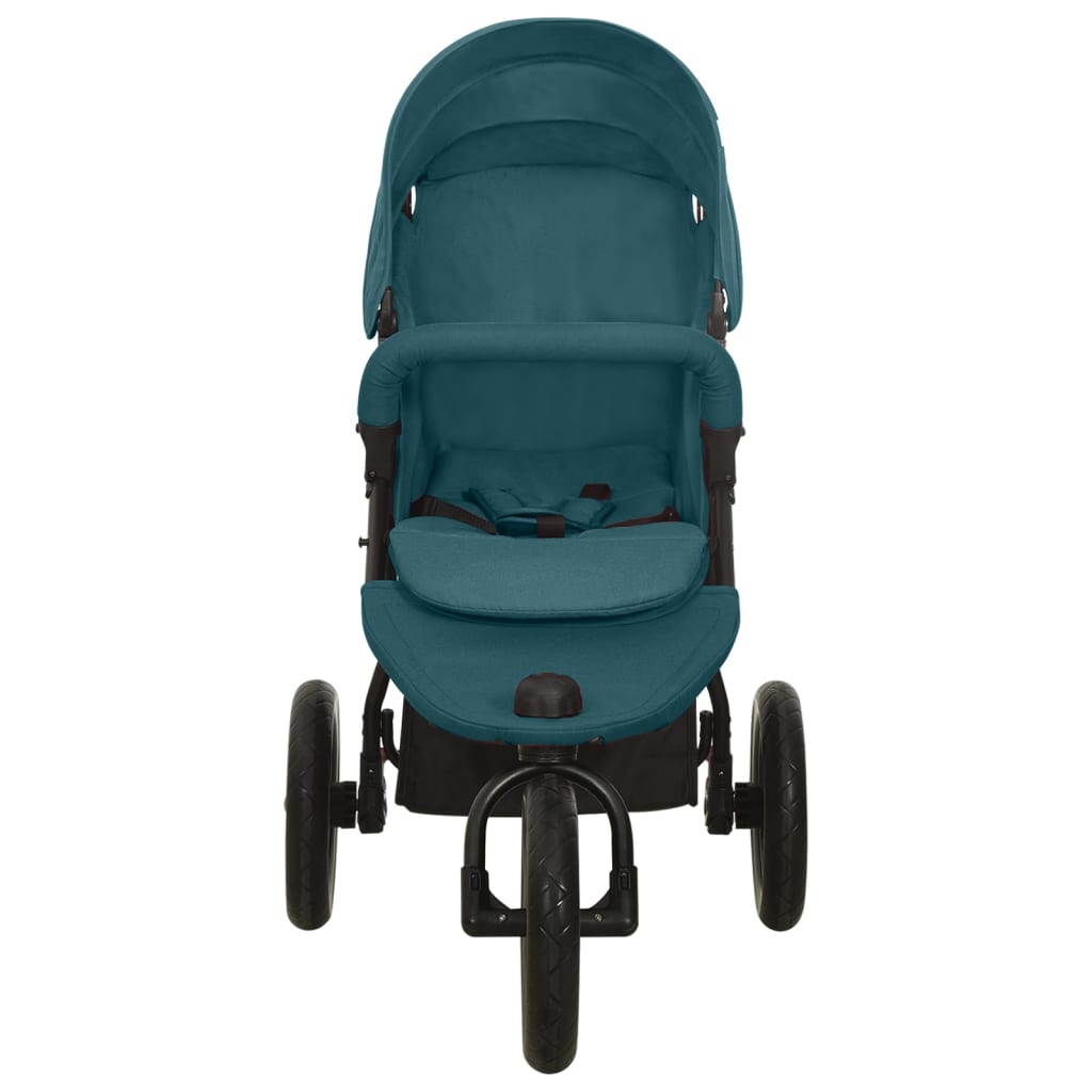 Vidaxl pram en acier vert