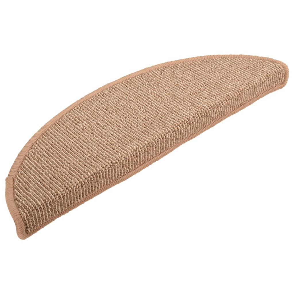 Mattes d'escalier Vidaxl 15 st 56x17x3 cm brun clair