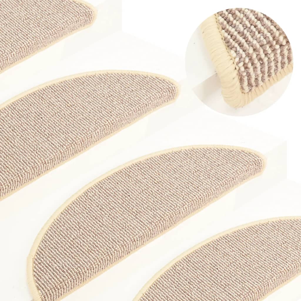 Mattes d'escalier Vidaxl 15 st 56x17x3 cm blanc et marron