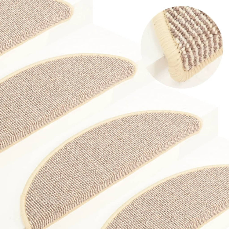 Mattes d'escalier Vidaxl 15 st 56x17x3 cm blanc et marron