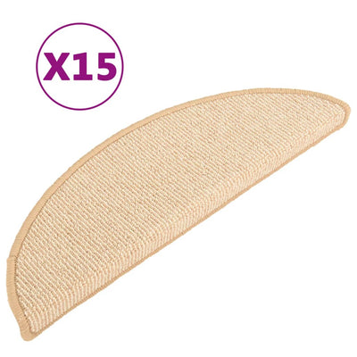 Mattes d'escalier Vidaxl 15 ST 56X17X3 CM CRAME -COLORED