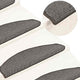Mattes d'escalier Vidaxl 15 st 65x21x4 cm gris