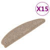 Mattes d'escalier Vidaxl 15 st 65x21x4 cm gris et brun