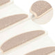 Mattes d'escalier Vidaxl 15 st 65x21x4 cm blanc et marron