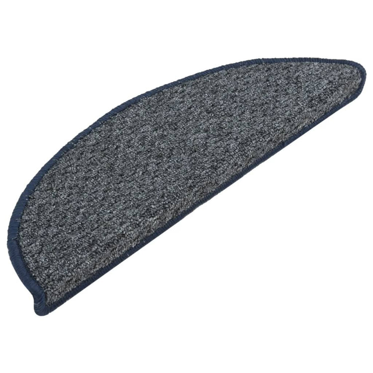 Mattes d'escalier vidaxl 15 st 56x17x3 cm bleu foncé