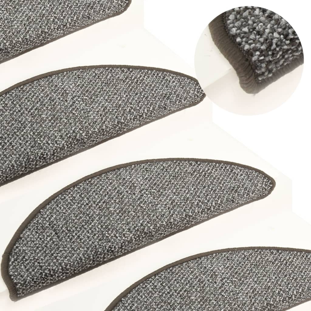 Mattes d'escalier Vidaxl 15 st 56x17x3 cm anthracite -colored