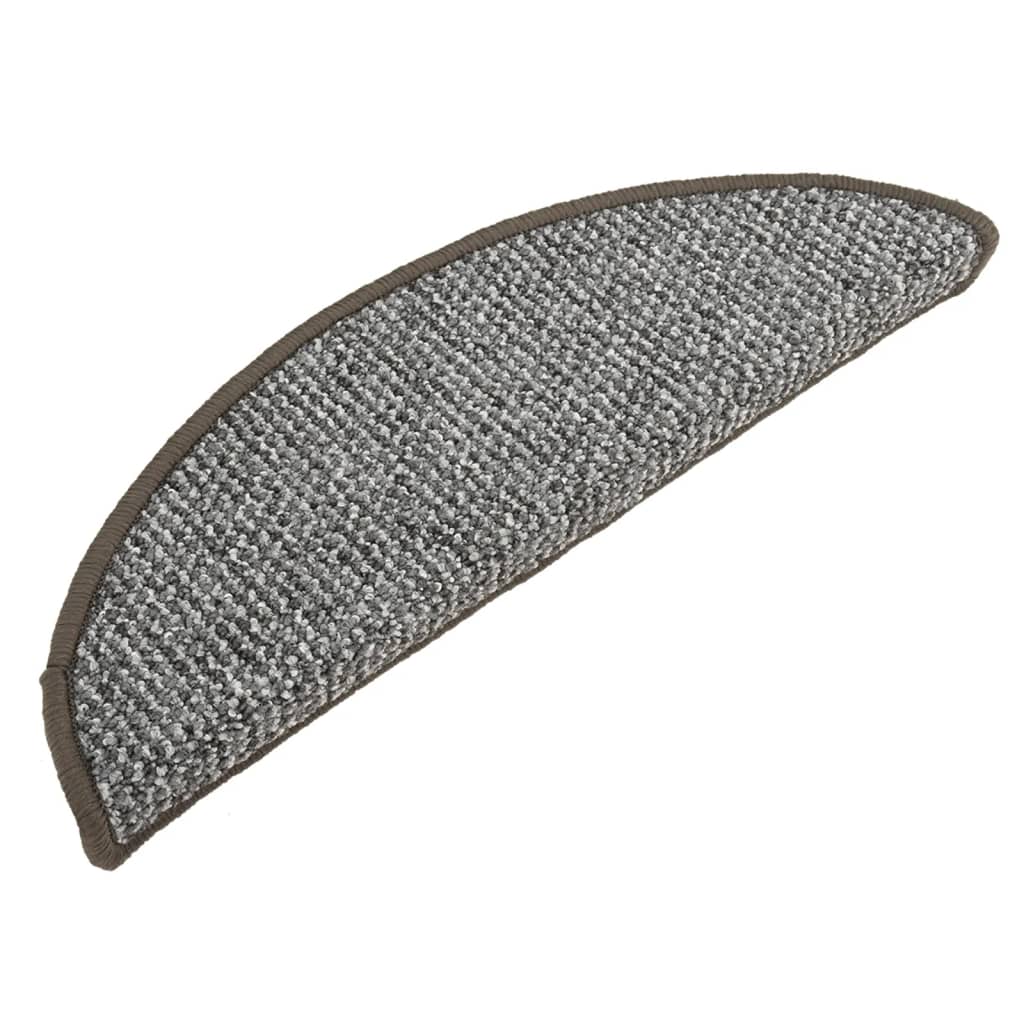 Mattes d'escalier vidaxl 15 st 56x17x3 cm gris