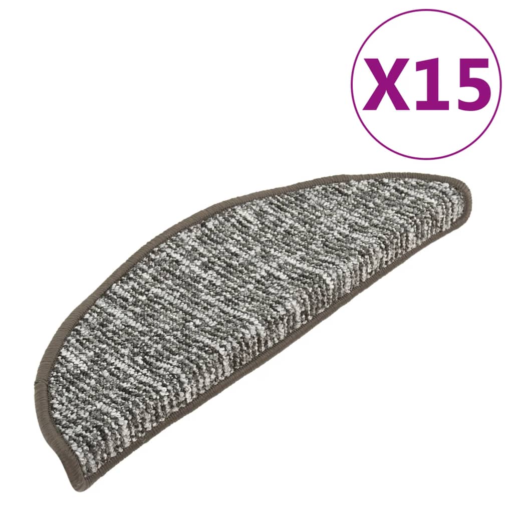Mattes d'escalier Vidaxl 15 st 56x17x3 cm anthracite -colored