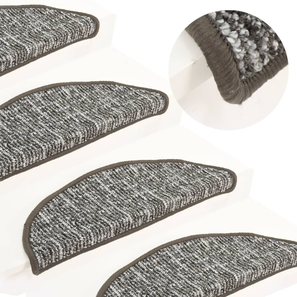 Mattes d'escalier Vidaxl 15 st 56x17x3 cm anthracite -colored