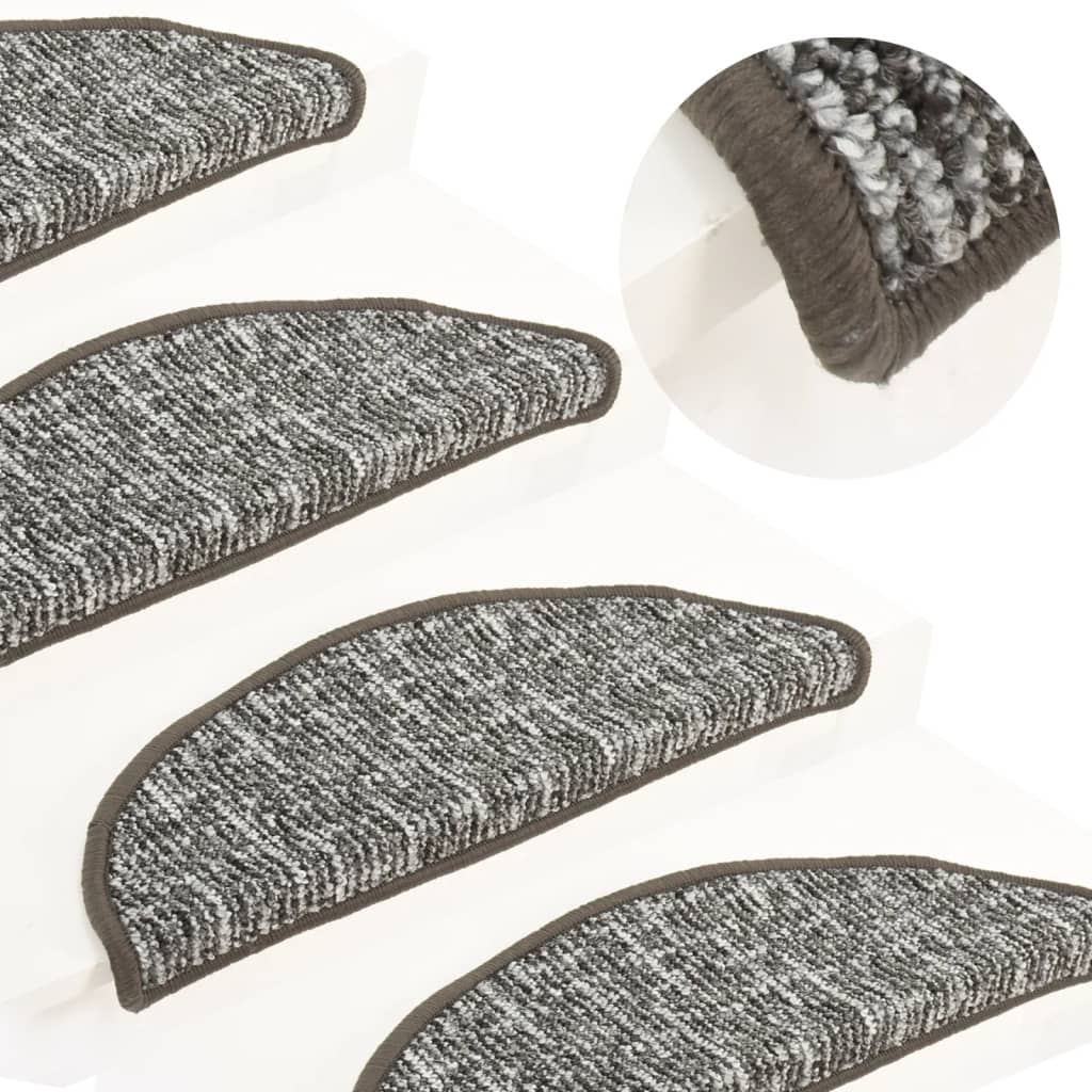 Mattes d'escalier vidaxl 15 st 65x21x4 cm anthracite -colored