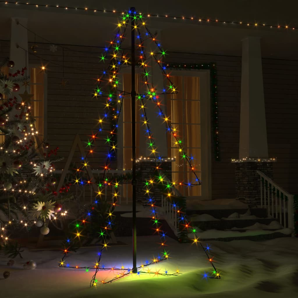 Vidaxl kegelkerstboom 200 LED à l'intérieur et à l'extérieur 98x150 cm