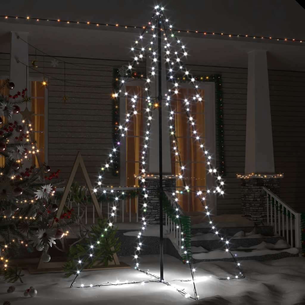 Vidaxl kegelkerstboom 240 LED à l'intérieur et à l'extérieur 118x150 cm