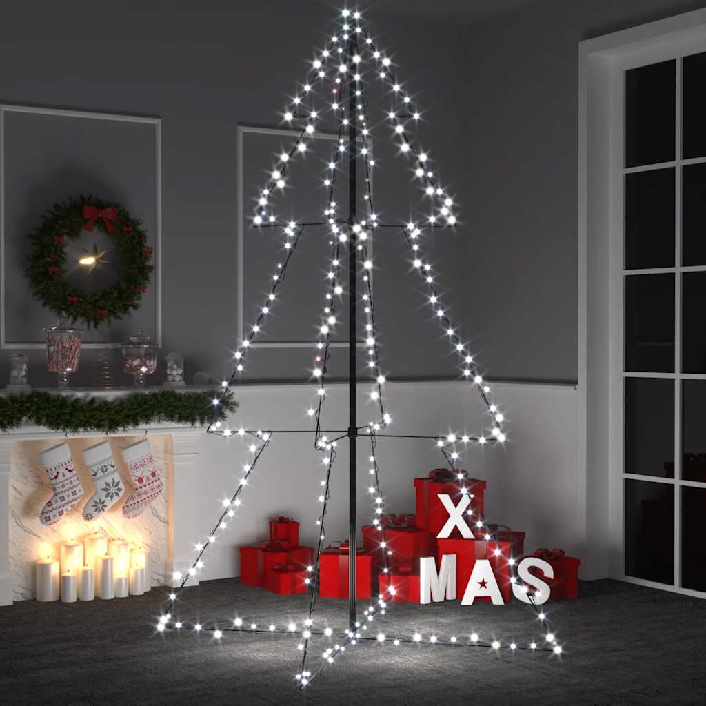 Vidaxl kegelkerstboom 240 LED à l'intérieur et à l'extérieur 118x150 cm
