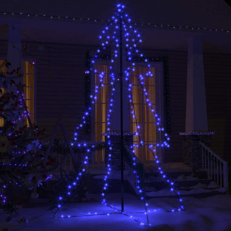 Vidaxl kegelkerstboom 240 LED à l'intérieur et à l'extérieur 118x150 cm
