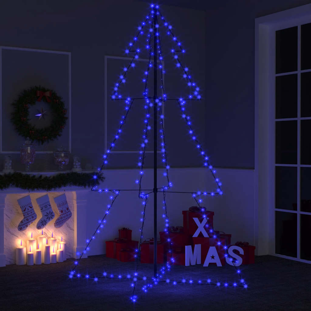 Vidaxl kegelkerstboom 240 LED à l'intérieur et à l'extérieur 118x150 cm