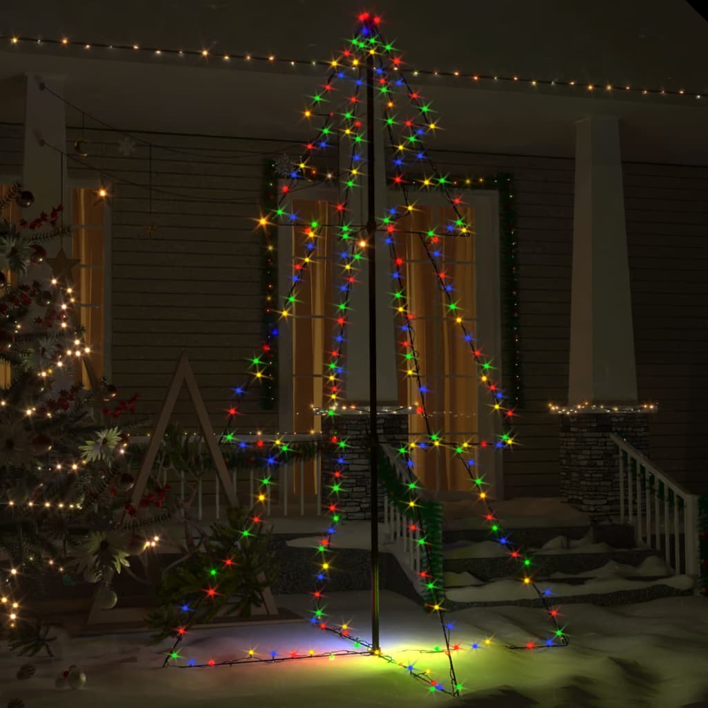 Vidaxl kegelkerstboom 240 LED à l'intérieur et à l'extérieur 118x150 cm