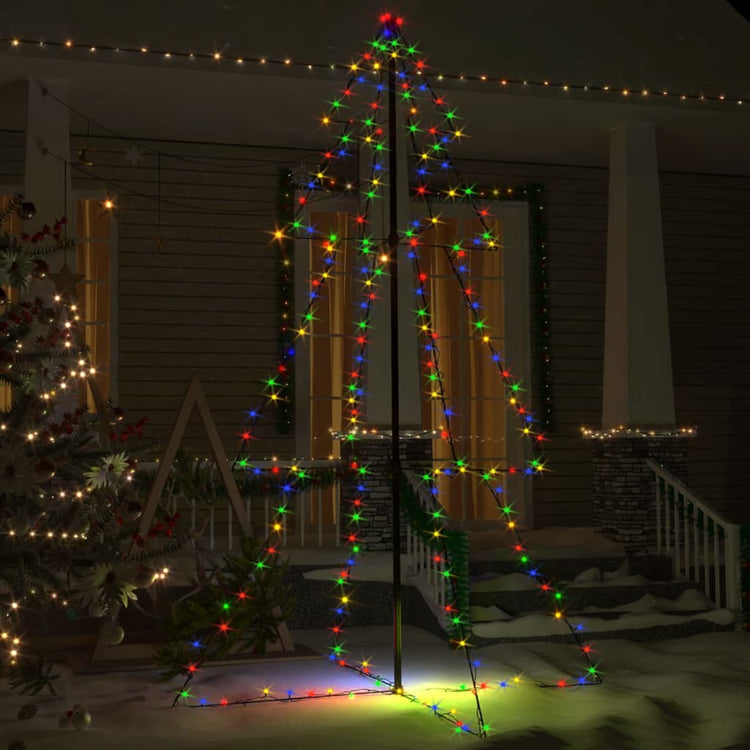 Vidaxl kegelkerstboom 240 LED à l'intérieur et à l'extérieur 118x150 cm