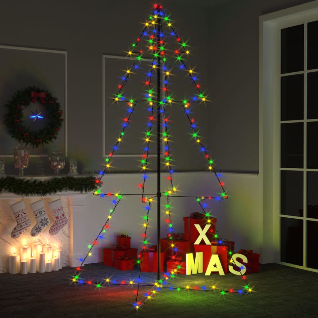 Vidaxl kegelkerstboom 240 LED à l'intérieur et à l'extérieur 118x150 cm