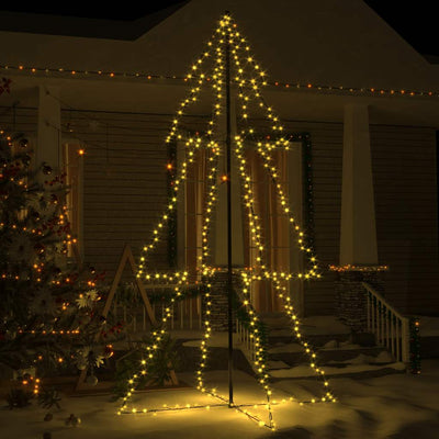 Vidaxl kegelkerstboom 300 LEDS à l'intérieur et à l'extérieur 120x220 cm