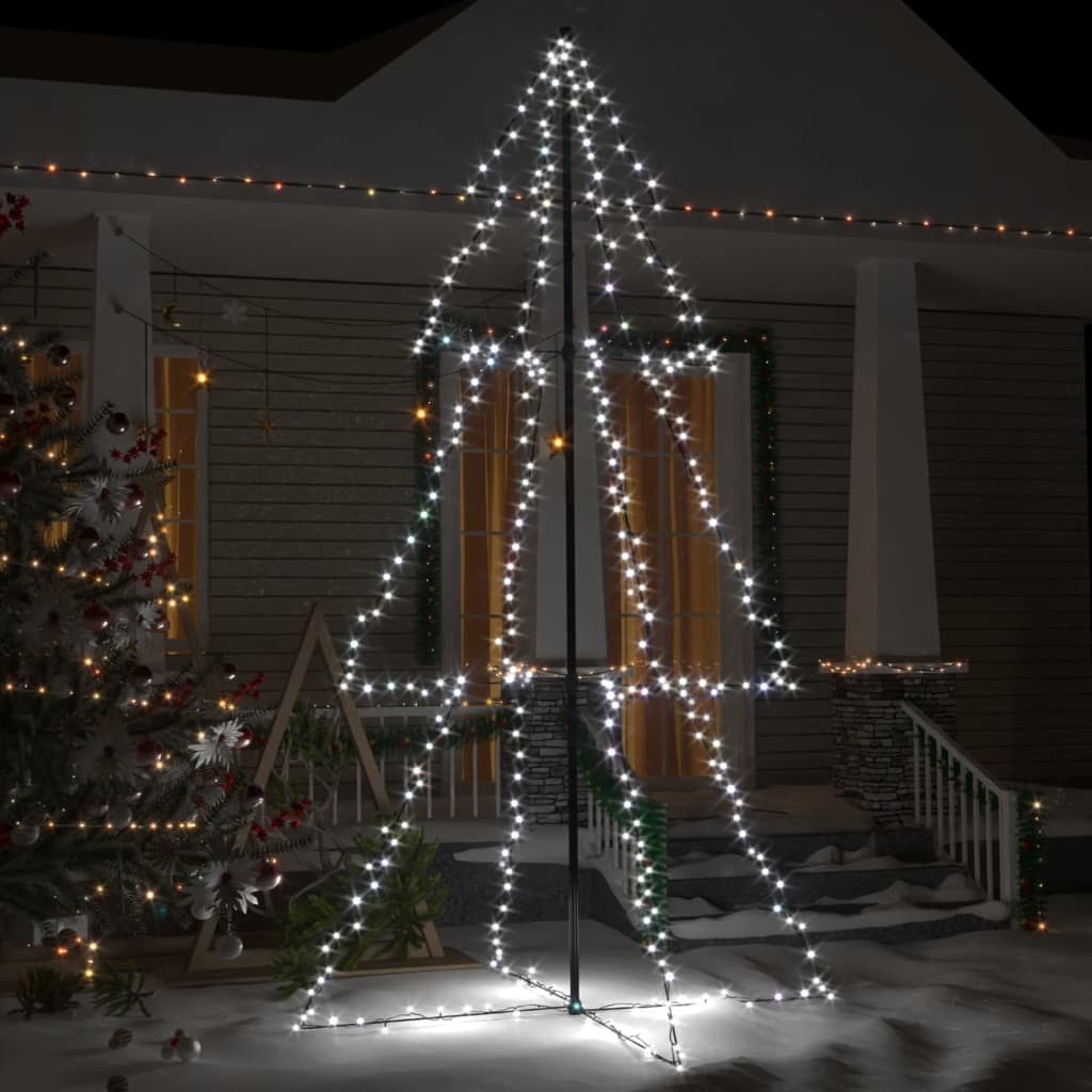Vidaxl kegelkerstboom 300 LEDS à l'intérieur et à l'extérieur 120x220 cm
