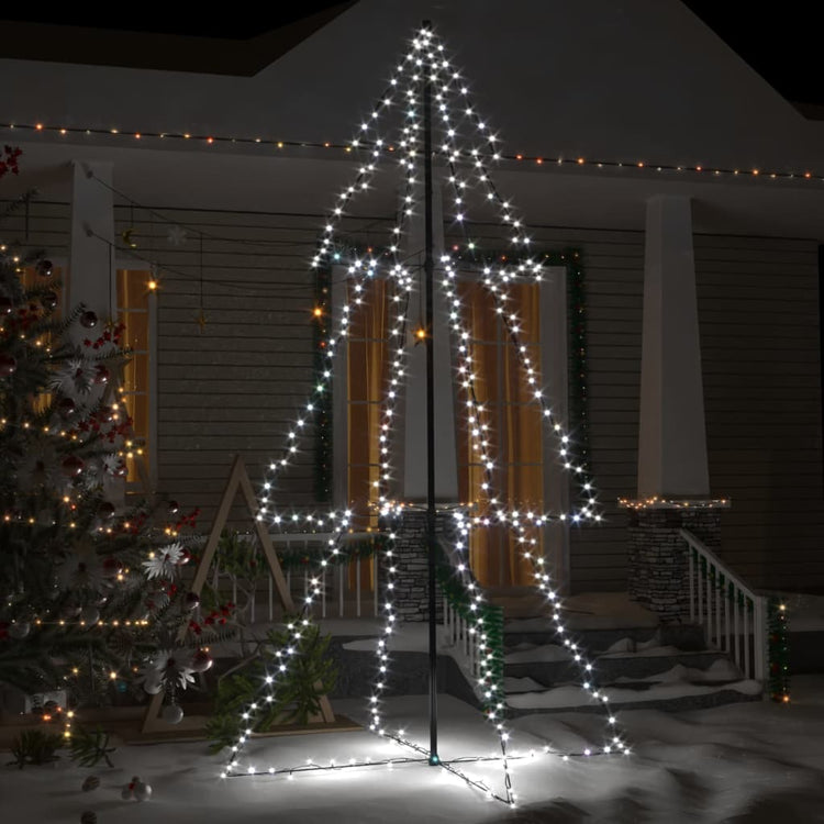 Vidaxl kegelkerstboom 300 LEDS à l'intérieur et à l'extérieur 120x220 cm