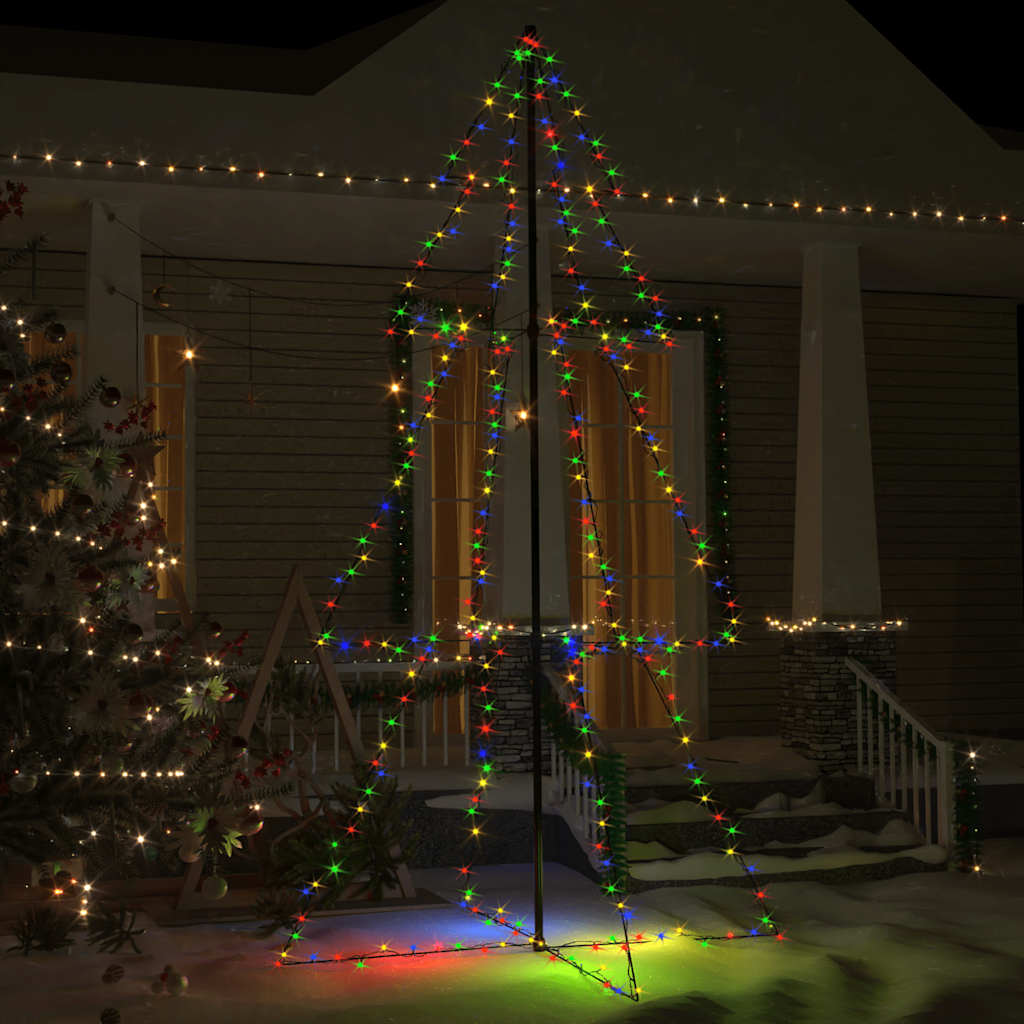 Vidaxl kegelkerstboom 300 LEDS à l'intérieur et à l'extérieur 120x220 cm