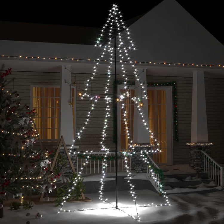 Vidaxl kegelkerstboom 360 LEDS à l'intérieur et à l'extérieur 143x250 cm