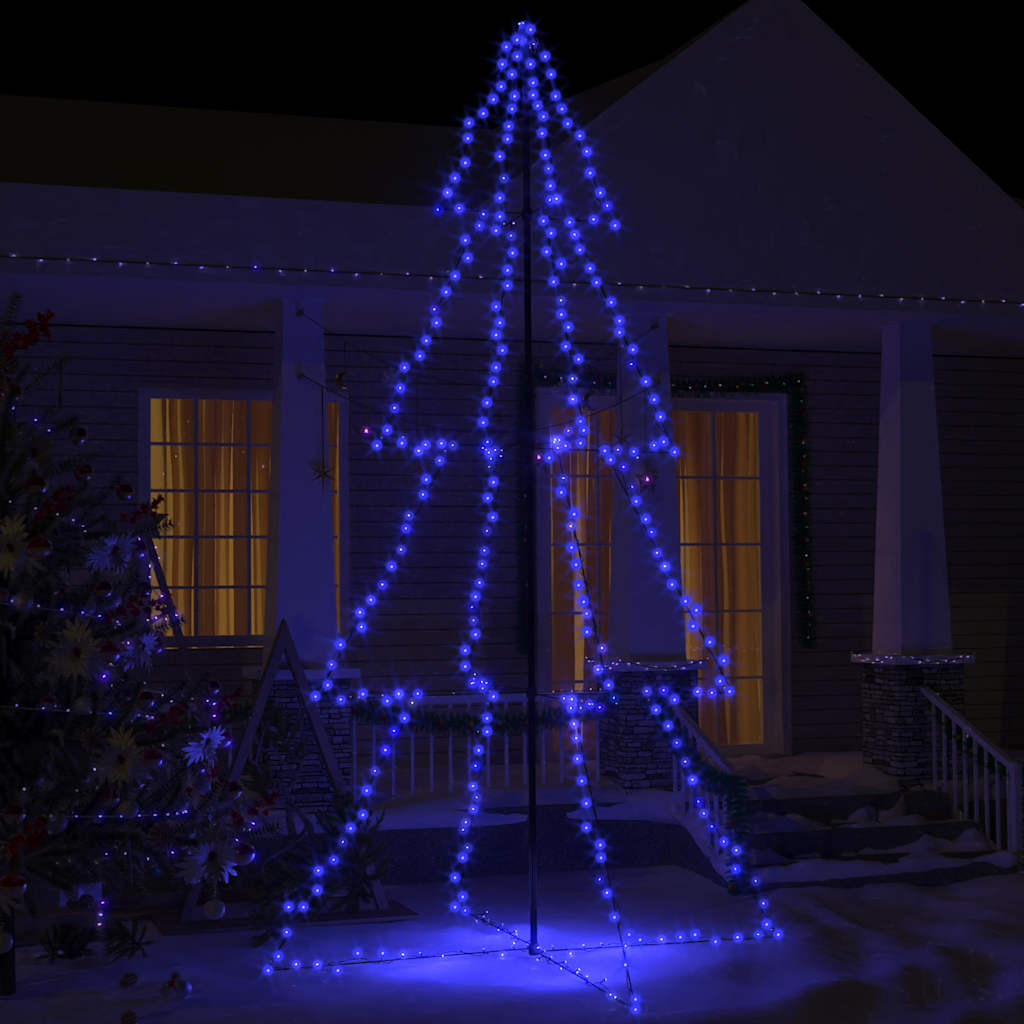 Vidaxl kegelkerstboom 360 LEDS à l'intérieur et à l'extérieur 143x250 cm