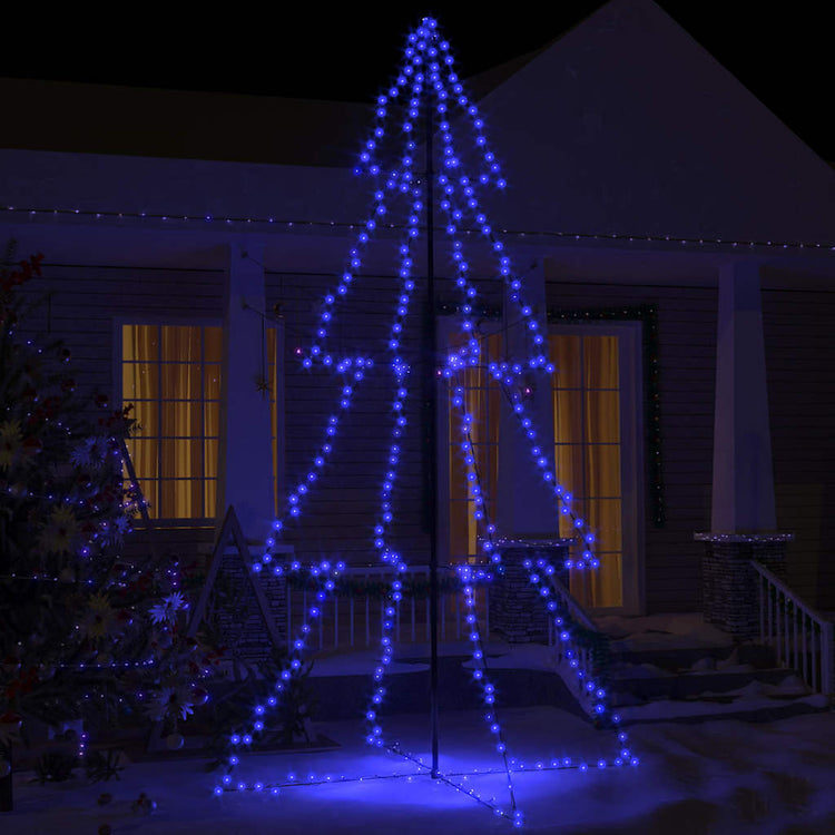 Vidaxl kegelkerstboom 360 LEDS à l'intérieur et à l'extérieur 143x250 cm
