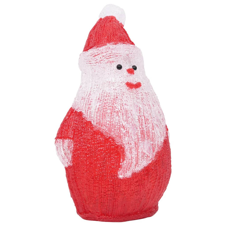 Vidaxl Christmas Figure Santa a mené à l'intérieur et à l'extérieur de 28 cm acrylique