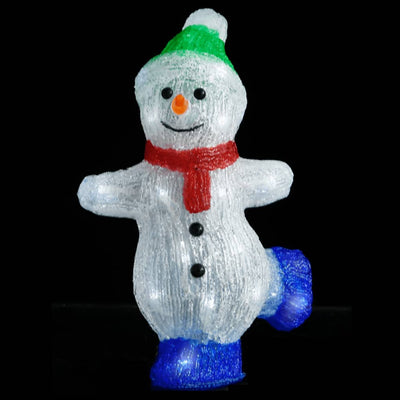 Vidaxl Christmas Figure Snowman a mené à l'intérieur et à l'extérieur de 30 cm acrylique