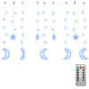 Vidaxl Light Garland Star et Moon Remote Control 138 LEDS BLUE