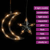 Vidaxl Light Garland Star and Moon Remote Control 345 LEDS WHITE CHAUD