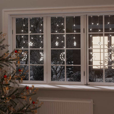 Vidaxl Light Garland Star and Moon Remote Control 345 LEDS Cold White